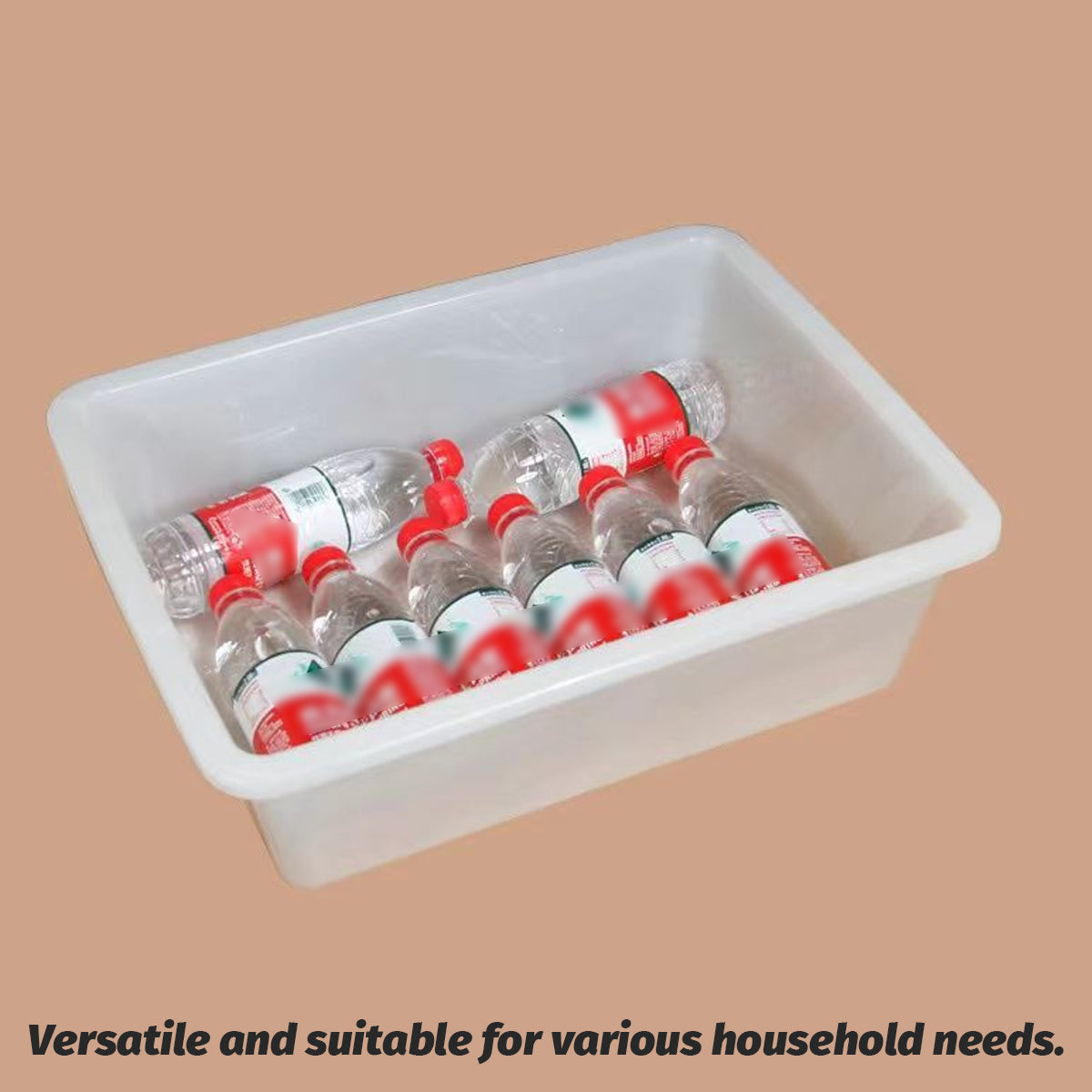 Rectangular Plastic Storage Boxes 6pcs Two Sizes