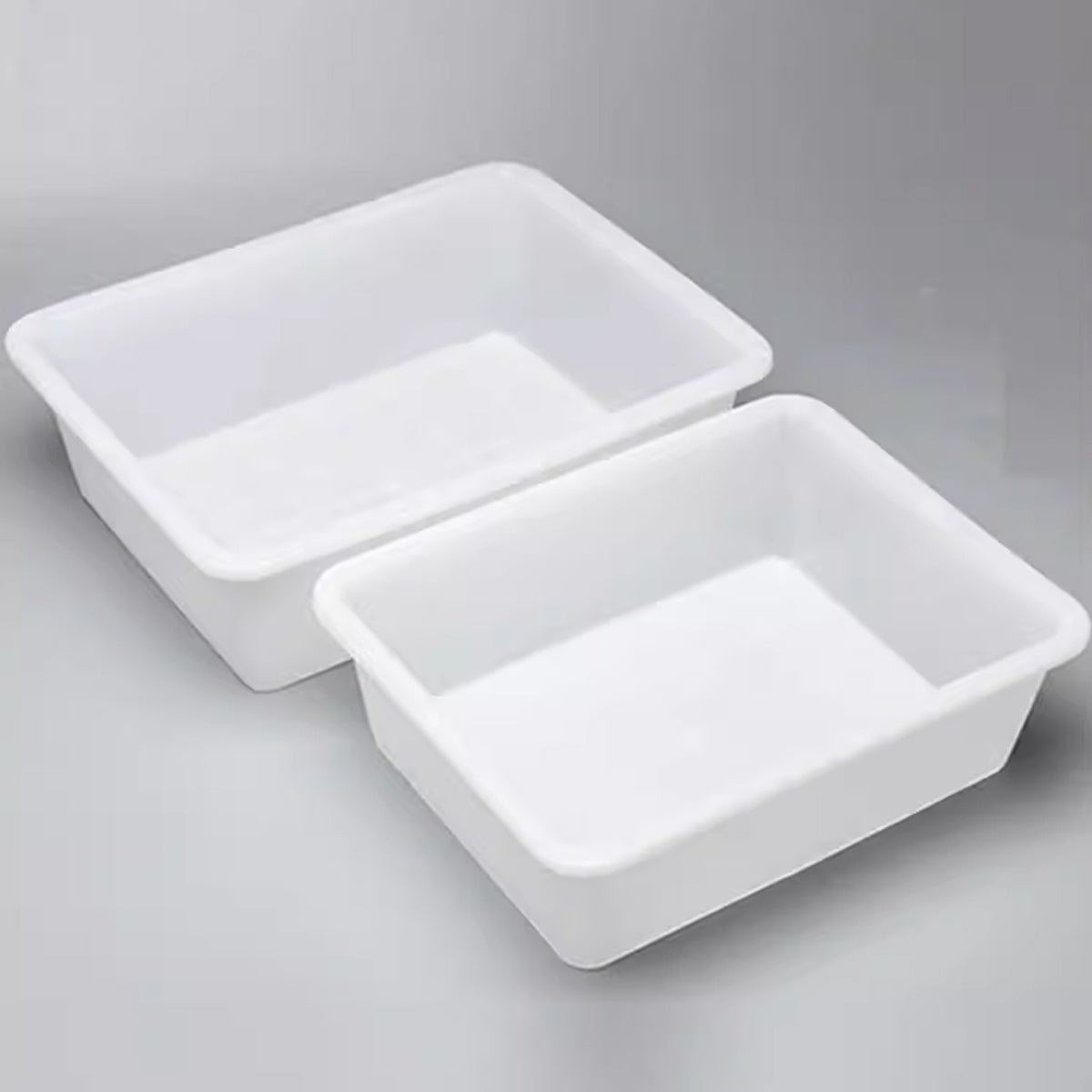 Rectangular Plastic Storage Boxes 6pcs Two Sizes
