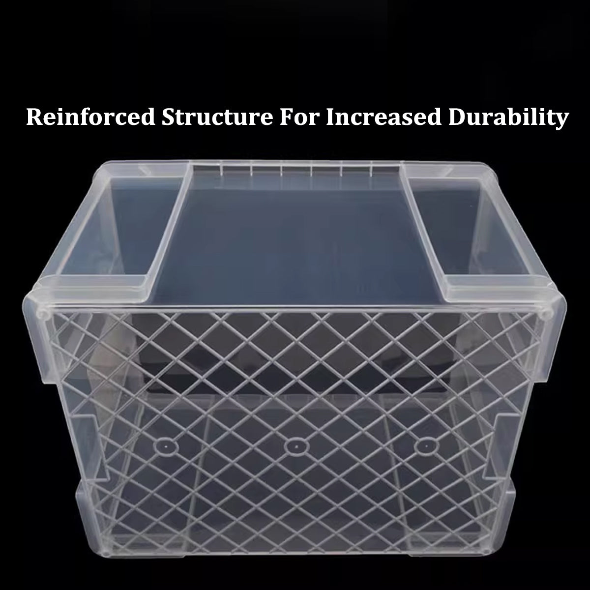 Transparent Storage Box with Handle for Clothes Toys