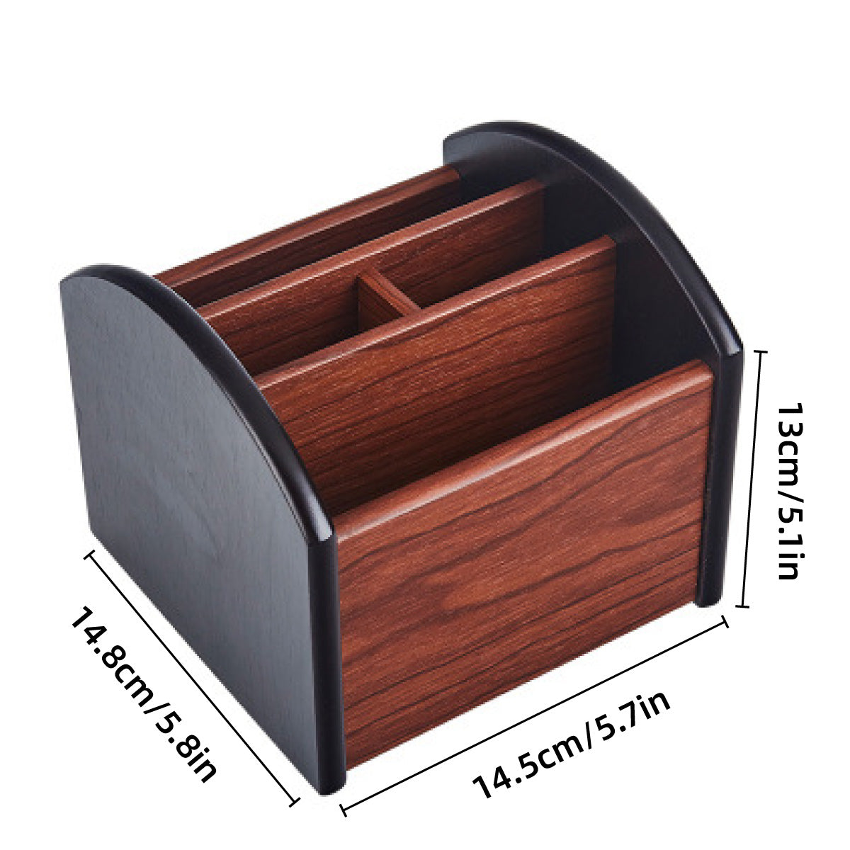 360° Rotating Wooden Desktop Storage Box
