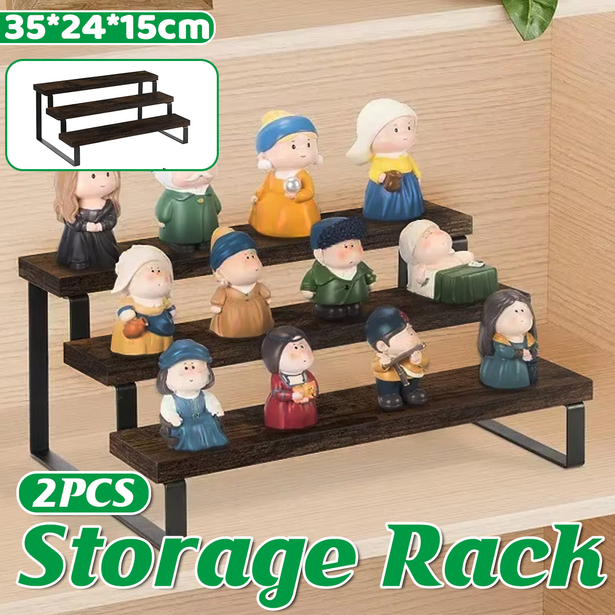 2 Pcs 3-Tier Step Display Stand for Dessert