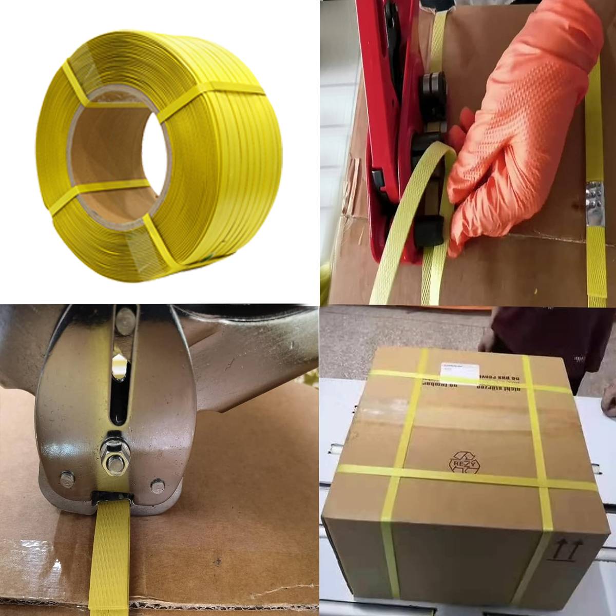 Plastic Steel Strapping Band 65kg for Shipping