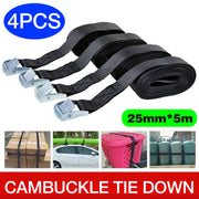 Tie Down Straps 4 Pcs with Metal Cam Buckle