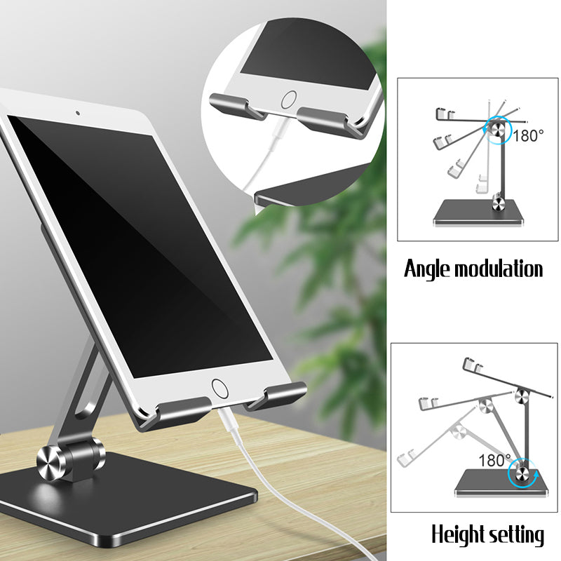 Foldable Aluminium Tablet Stand for iPad and Phone