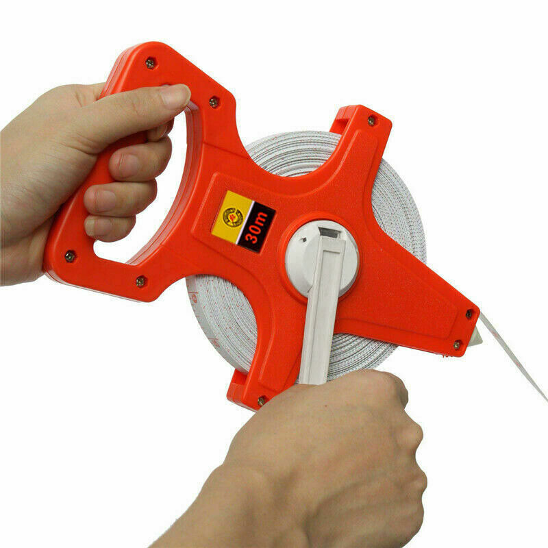 30/50/100M Fiberglass Open Reel Tape Measure for Long Distance Use