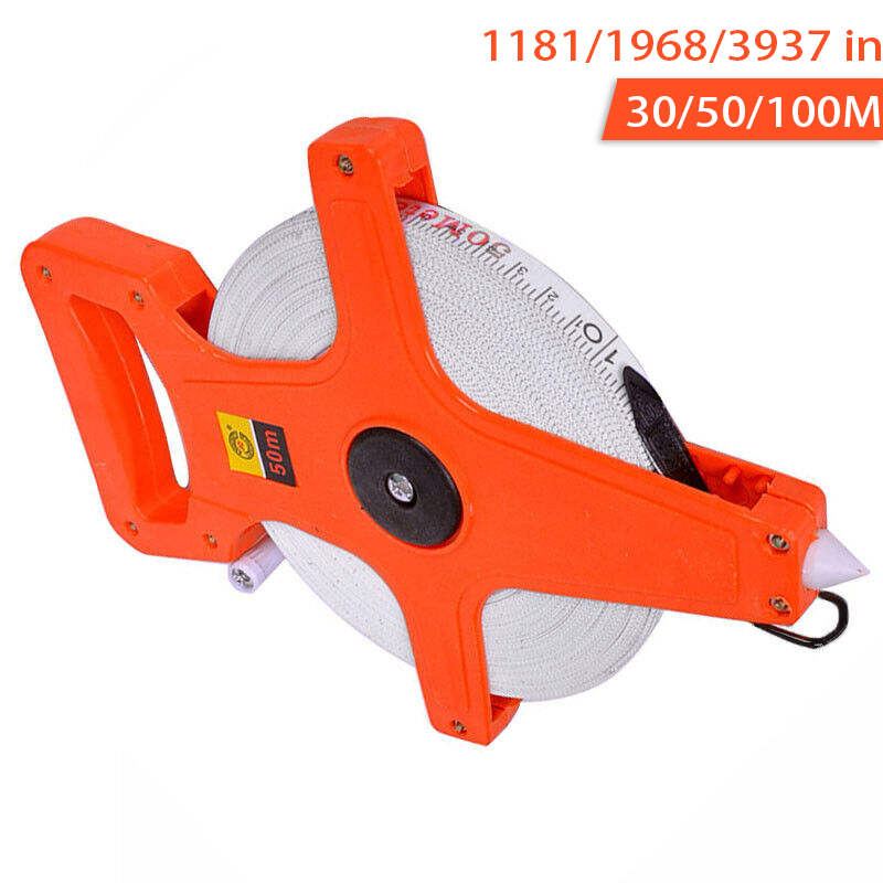 30/50/100M Fiberglass Open Reel Tape Measure for Long Distance Use