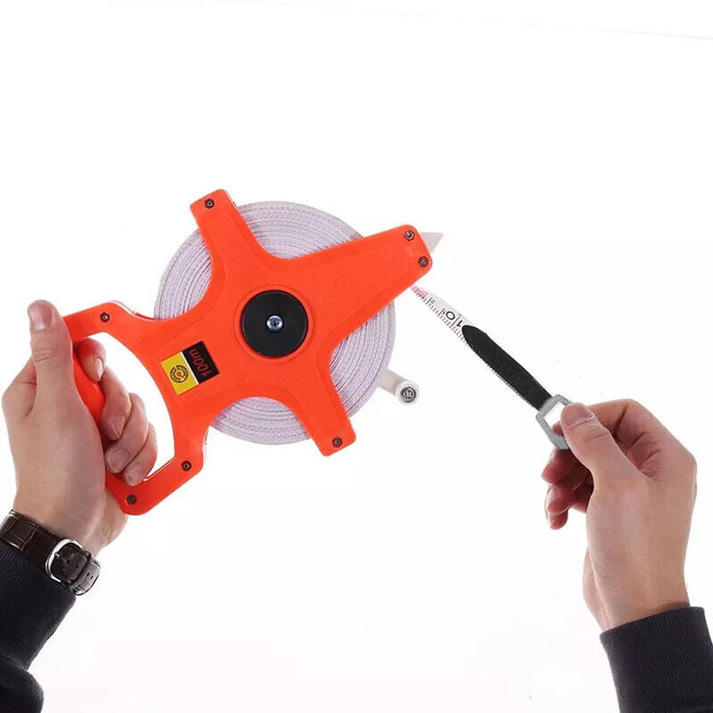 30/50/100M Fiberglass Open Reel Tape Measure for Long Distance Use