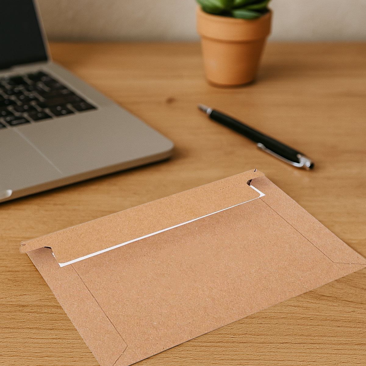 100 Pcs Waterproof Archive File Envelopes Kraft Self-Seal