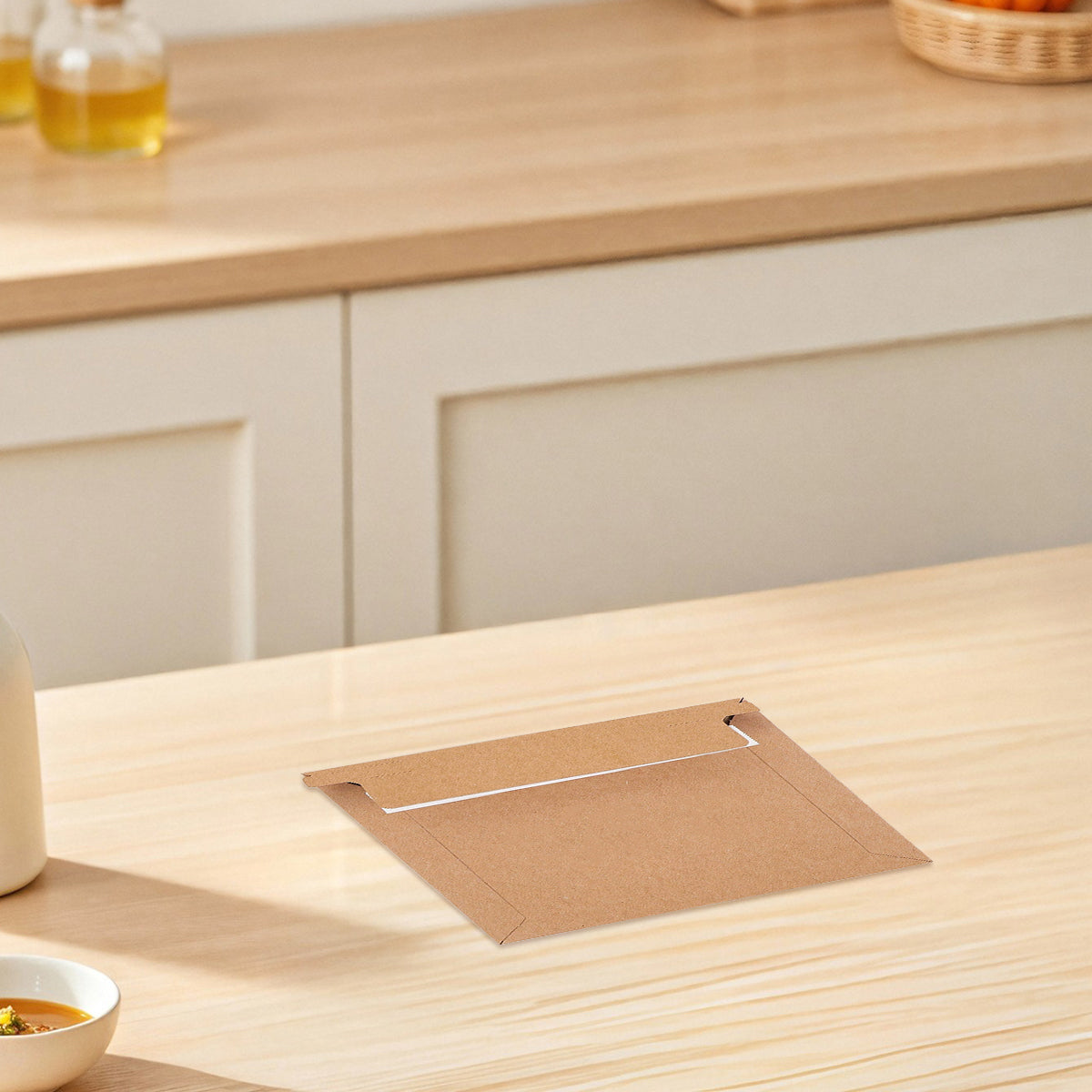 100 Pcs Waterproof Archive File Envelopes Kraft Self-Seal