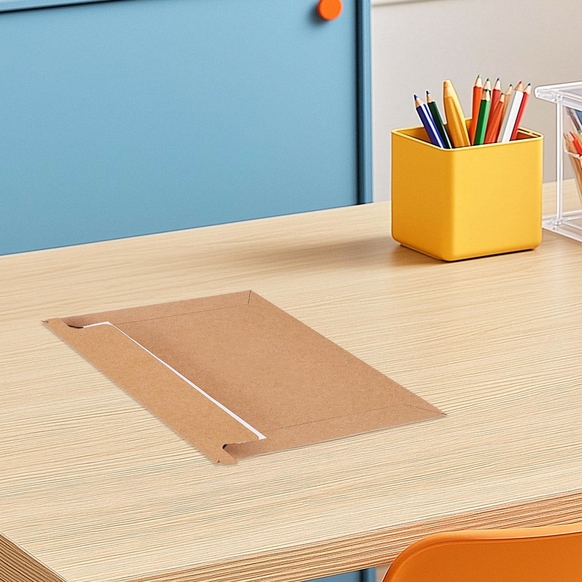 100 Pcs Waterproof Archive File Envelopes Kraft Self-Seal