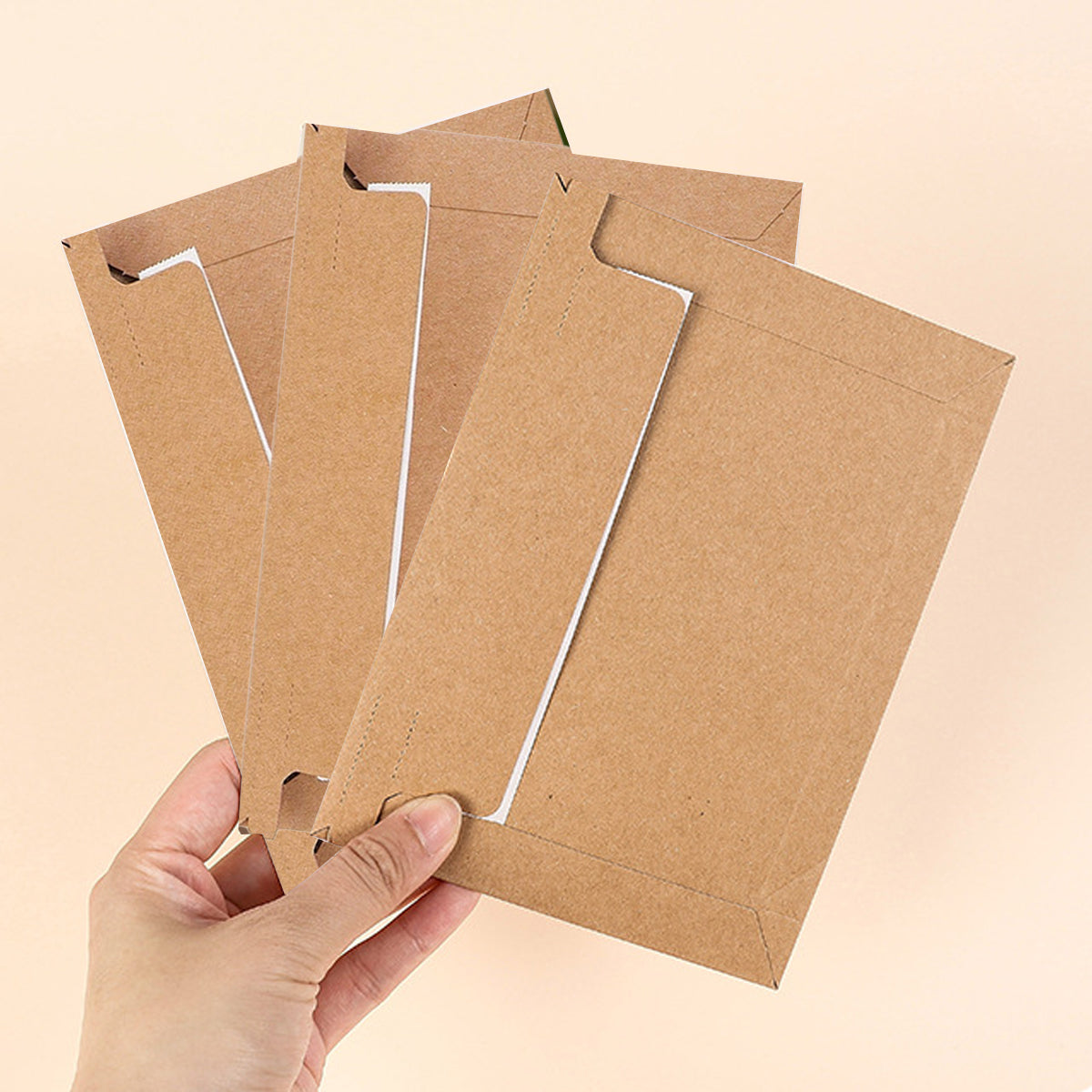 100 Pcs Waterproof Archive File Envelopes Kraft Self-Seal