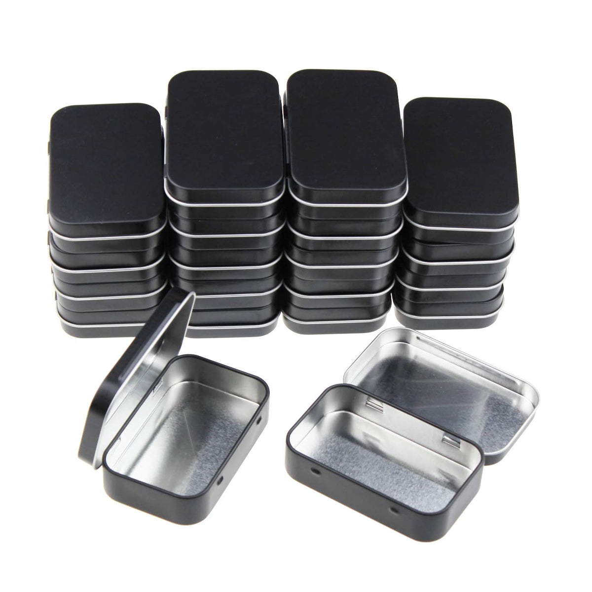 20pcs Flip Top Tin Storage Boxes for Crafts