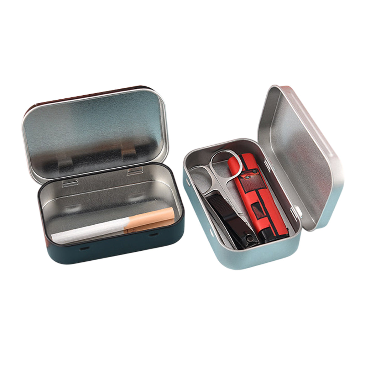 20pcs Flip Top Tin Storage Boxes for Crafts