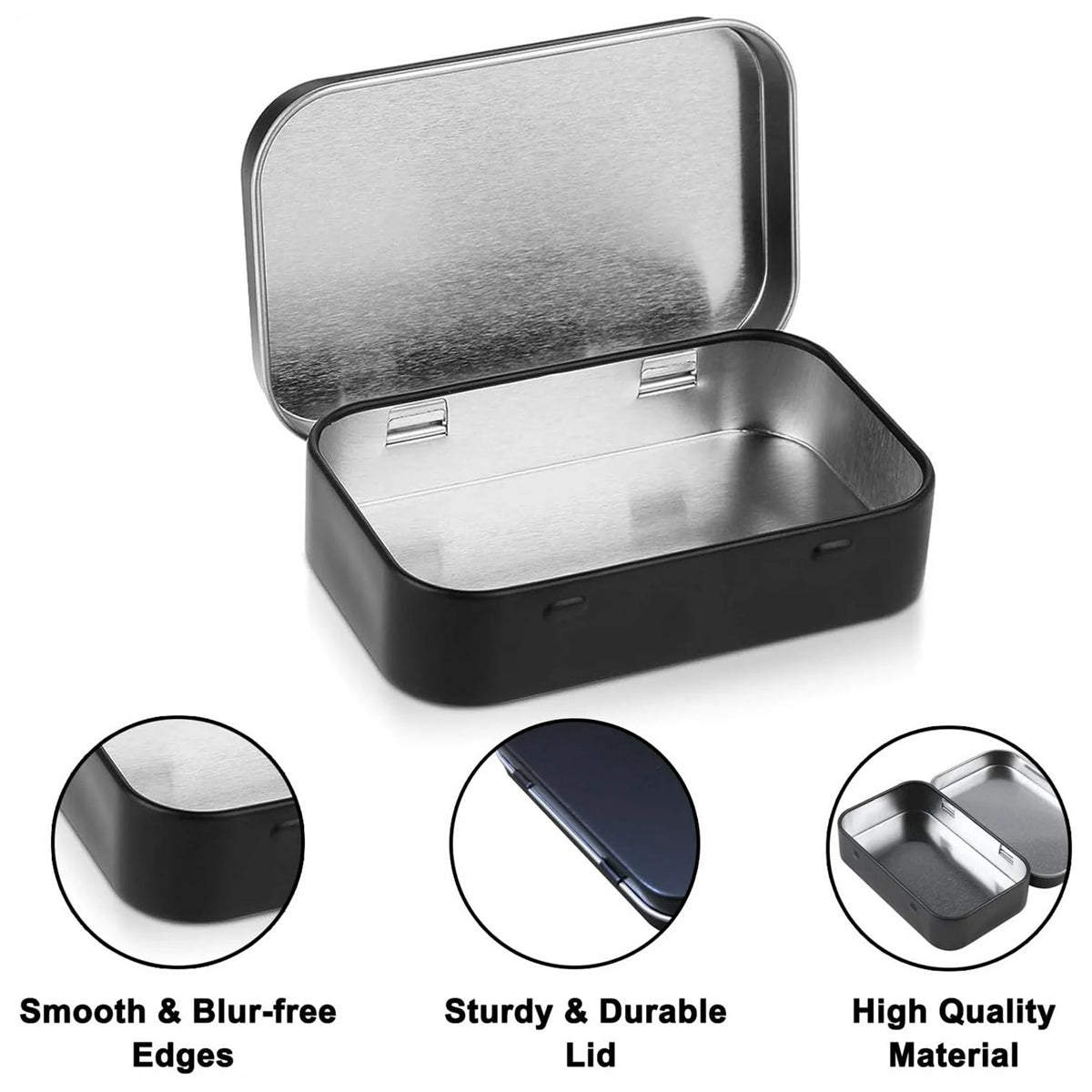 20pcs Flip Top Tin Storage Boxes for Crafts