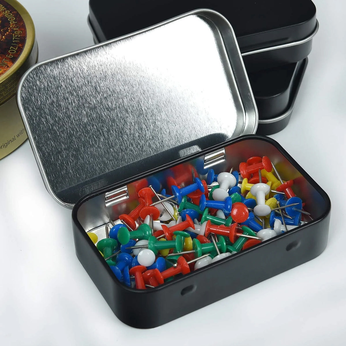 20pcs Flip Top Tin Storage Boxes for Crafts