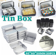 20pcs Flip Top Tin Storage Boxes for Crafts