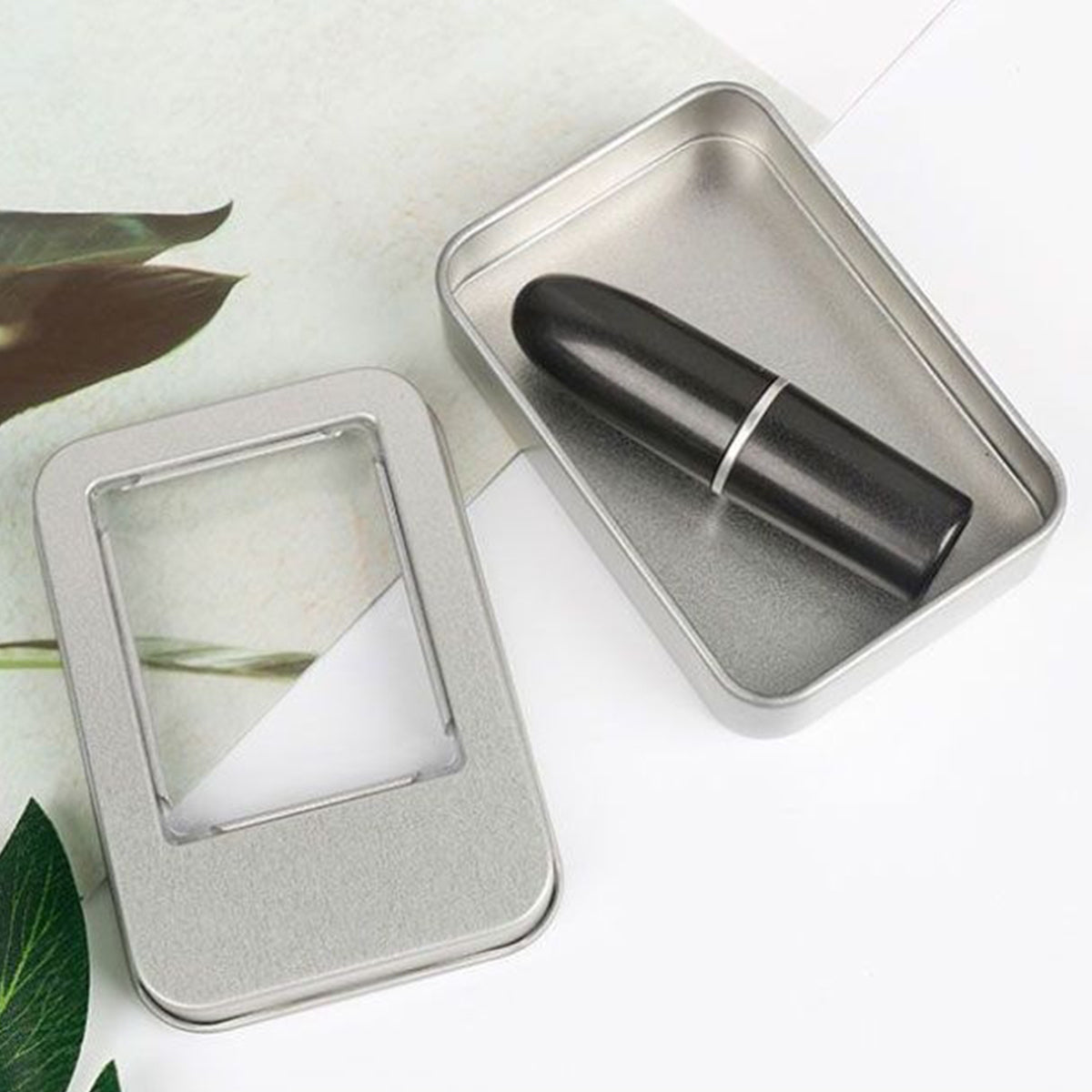 10 Pcs Tin Storage Box with Clear Window Flip Lid