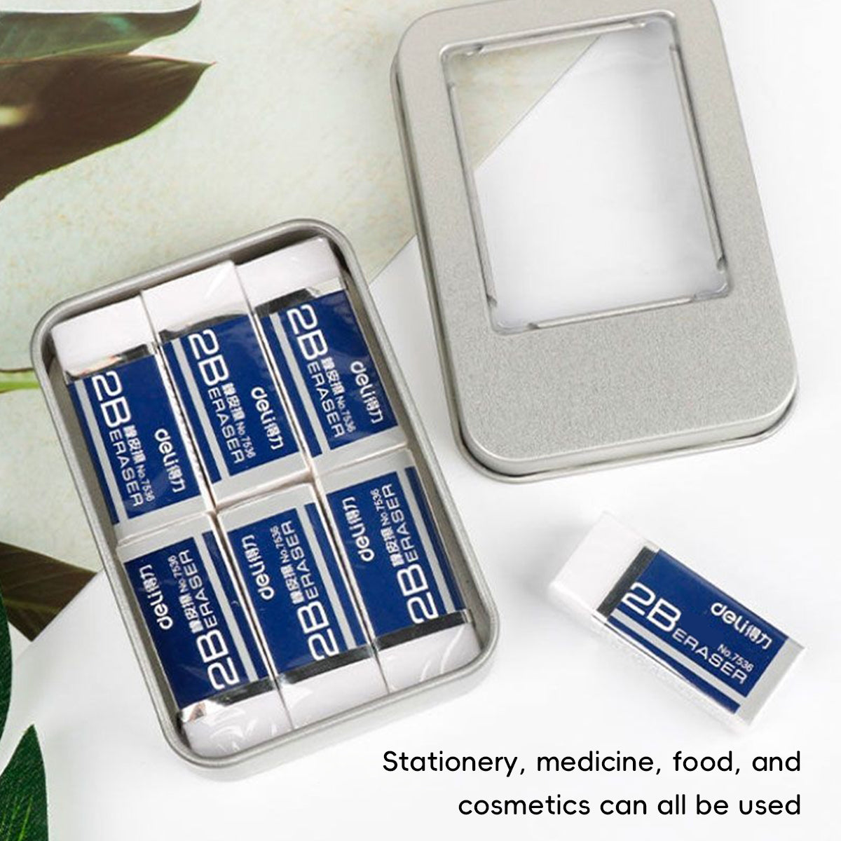 10 Pcs Tin Storage Box with Clear Window Flip Lid
