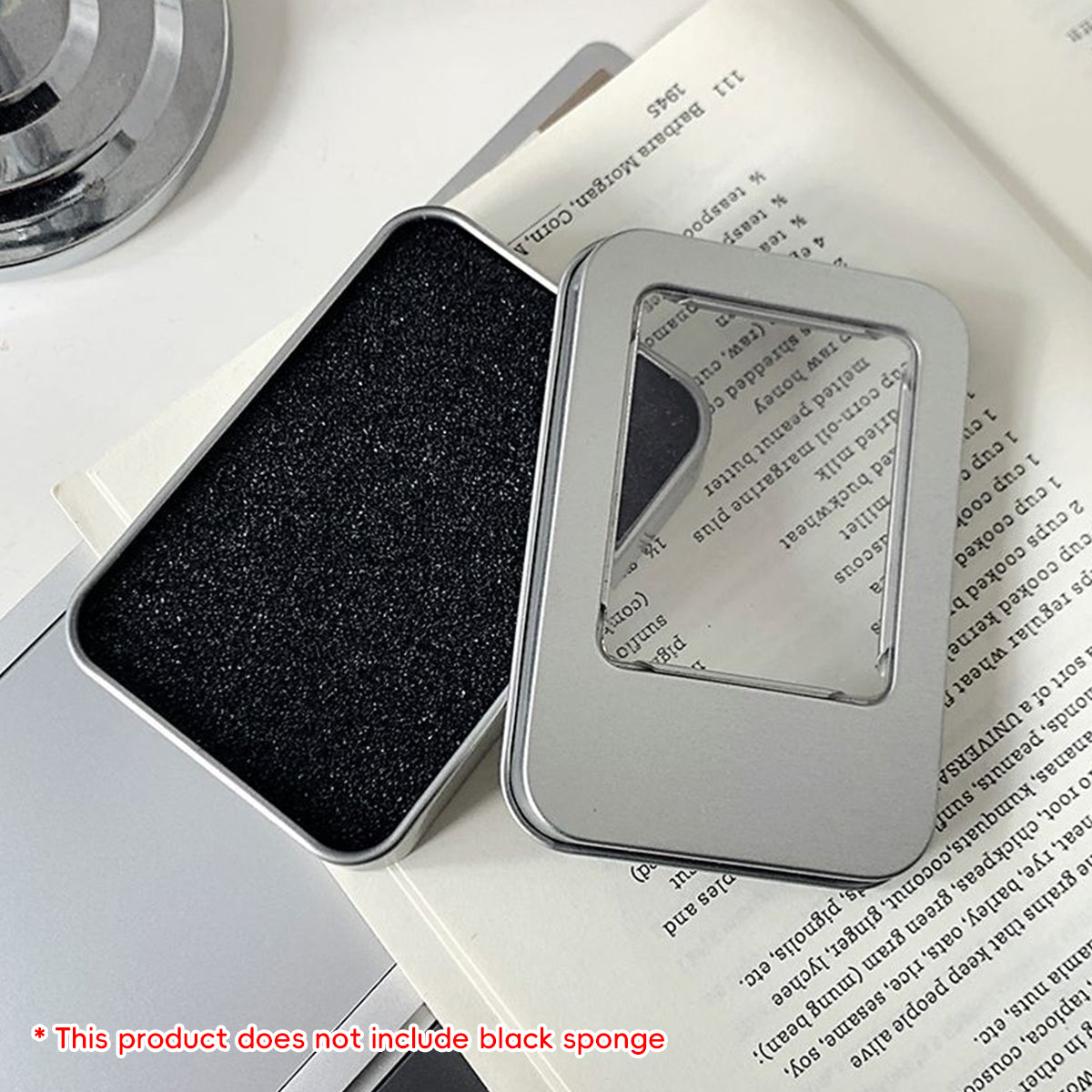 10 Pcs Tin Storage Box with Clear Window Flip Lid