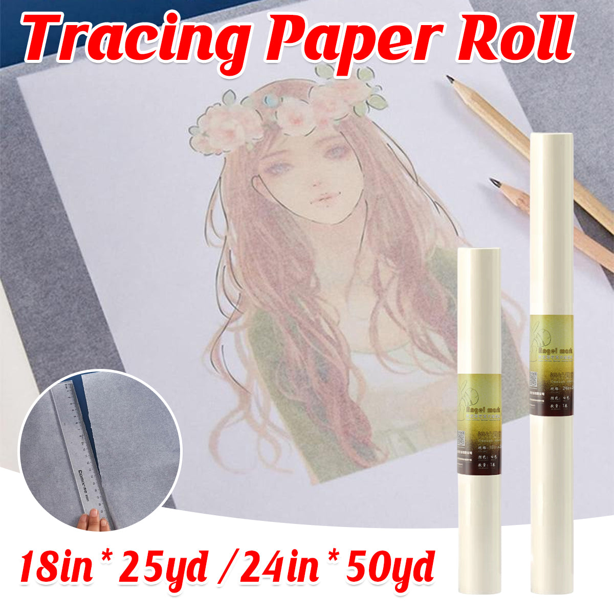 Translucent Tracing Paper Roll Sulfuric Acid-Free for Copying