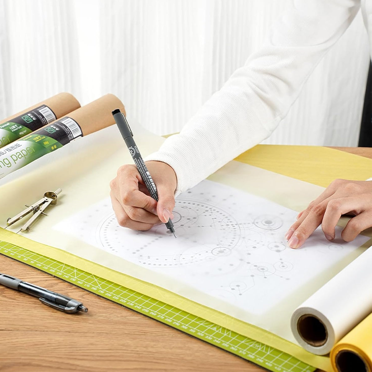 Translucent Tracing Paper Roll Sulfuric Acid-Free for Copying