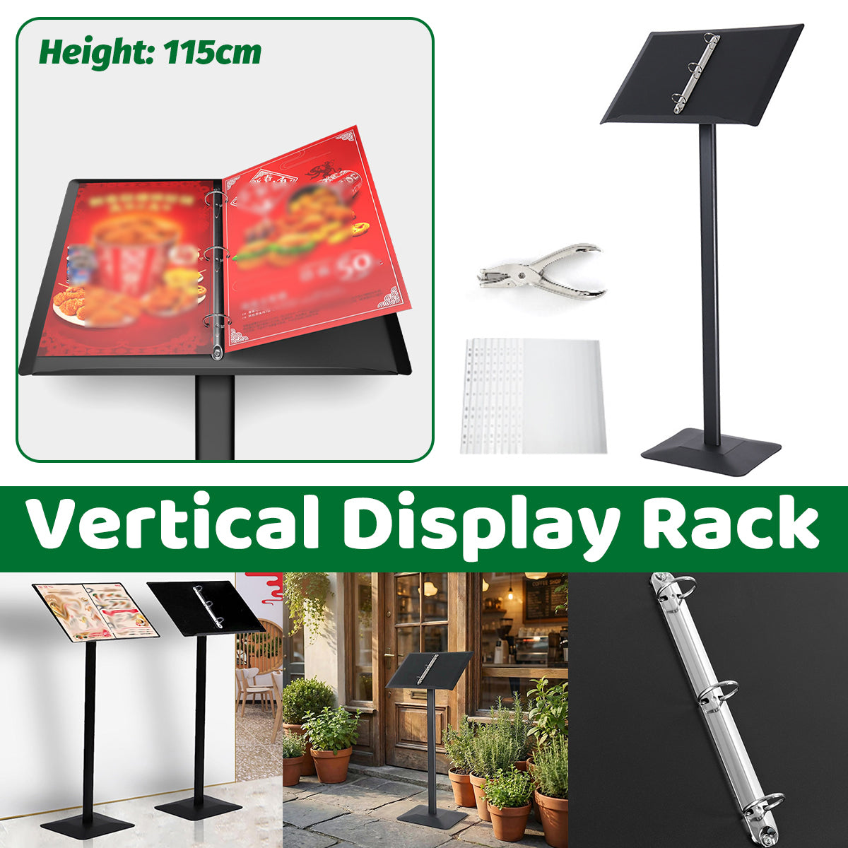 Restaurant Menu Display Stand for Cafe Bar Counter