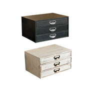Vintage Solid Wood 3-Drawer Storage Organiser