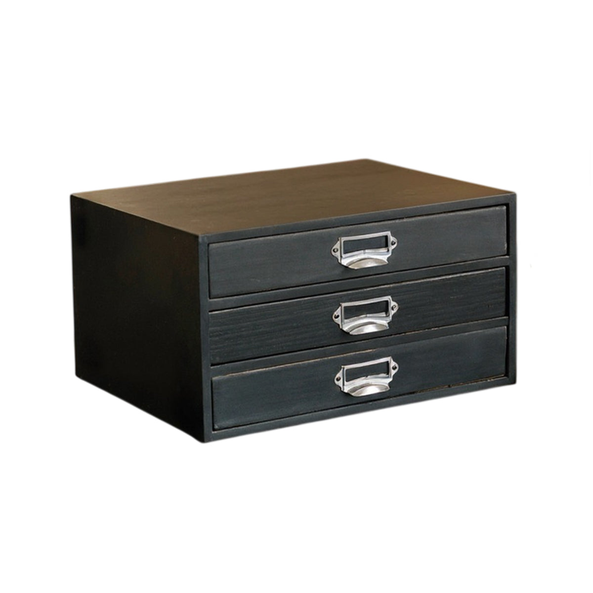 Vintage Solid Wood 3-Drawer Storage Organiser
