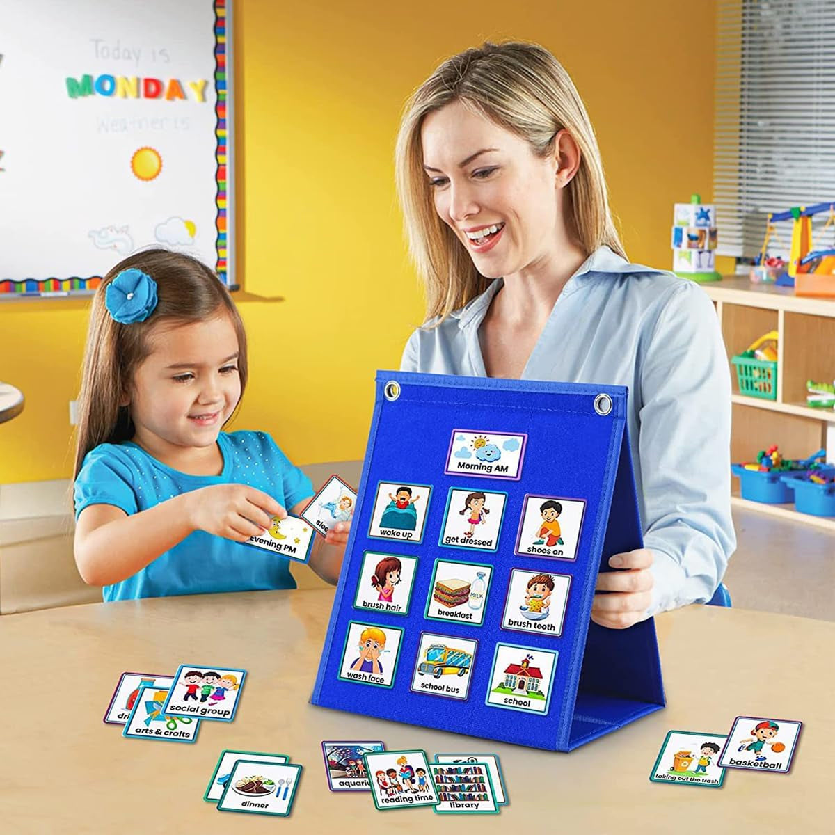 Children’s Visual Schedule Board Daily Routine Organizer Set
