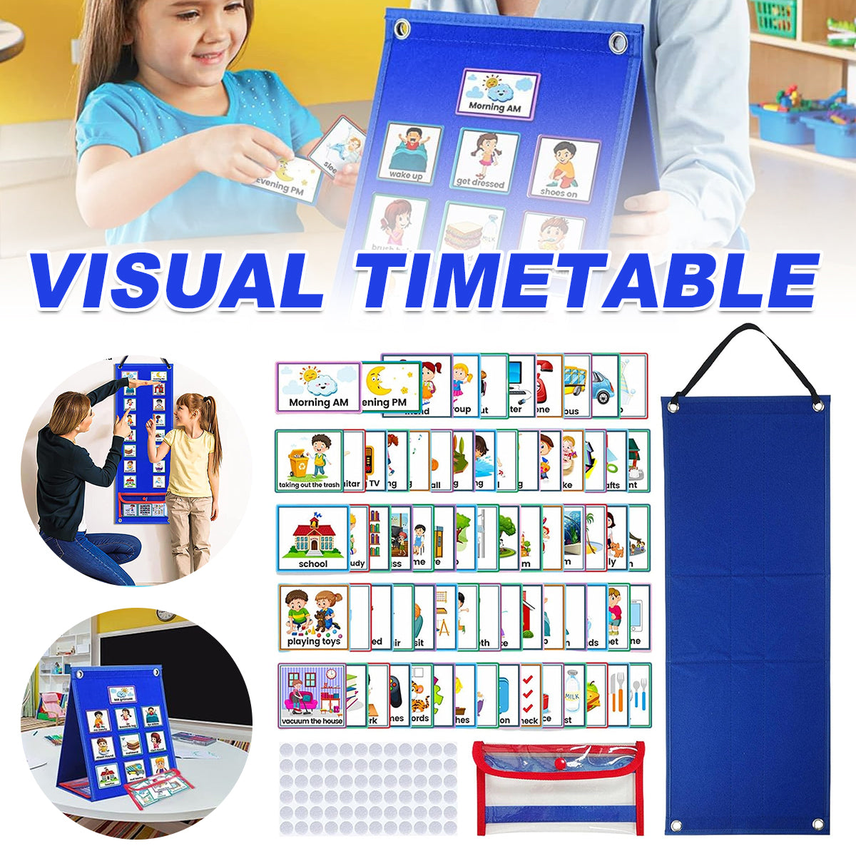 Children’s Visual Schedule Board Daily Routine Organizer Set