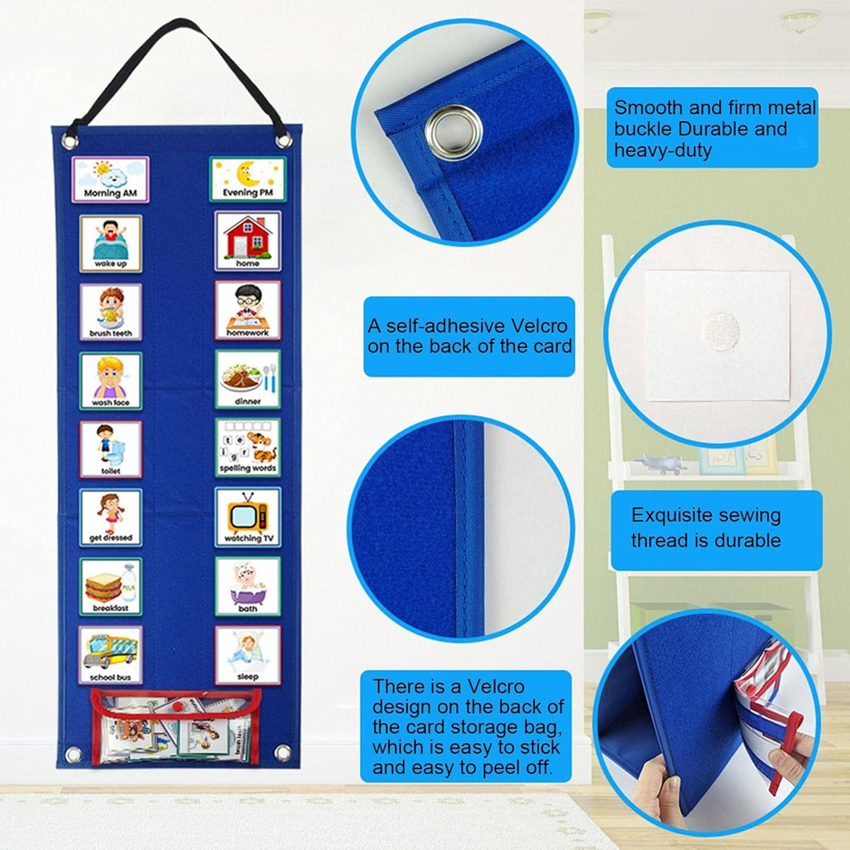 Children’s Visual Schedule Board Daily Routine Organizer Set