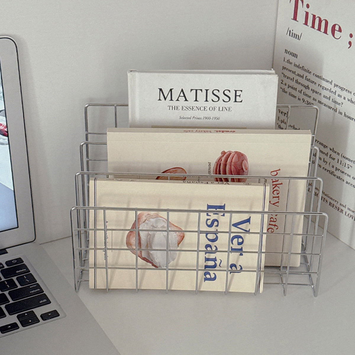 Minimalist Metal Book Holder Desktop Organizer