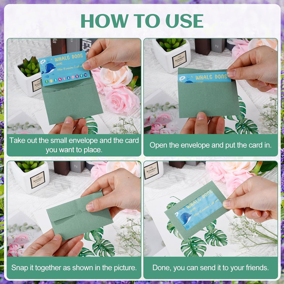 100 Pcs Kraft Window Envelopes Self-Seal