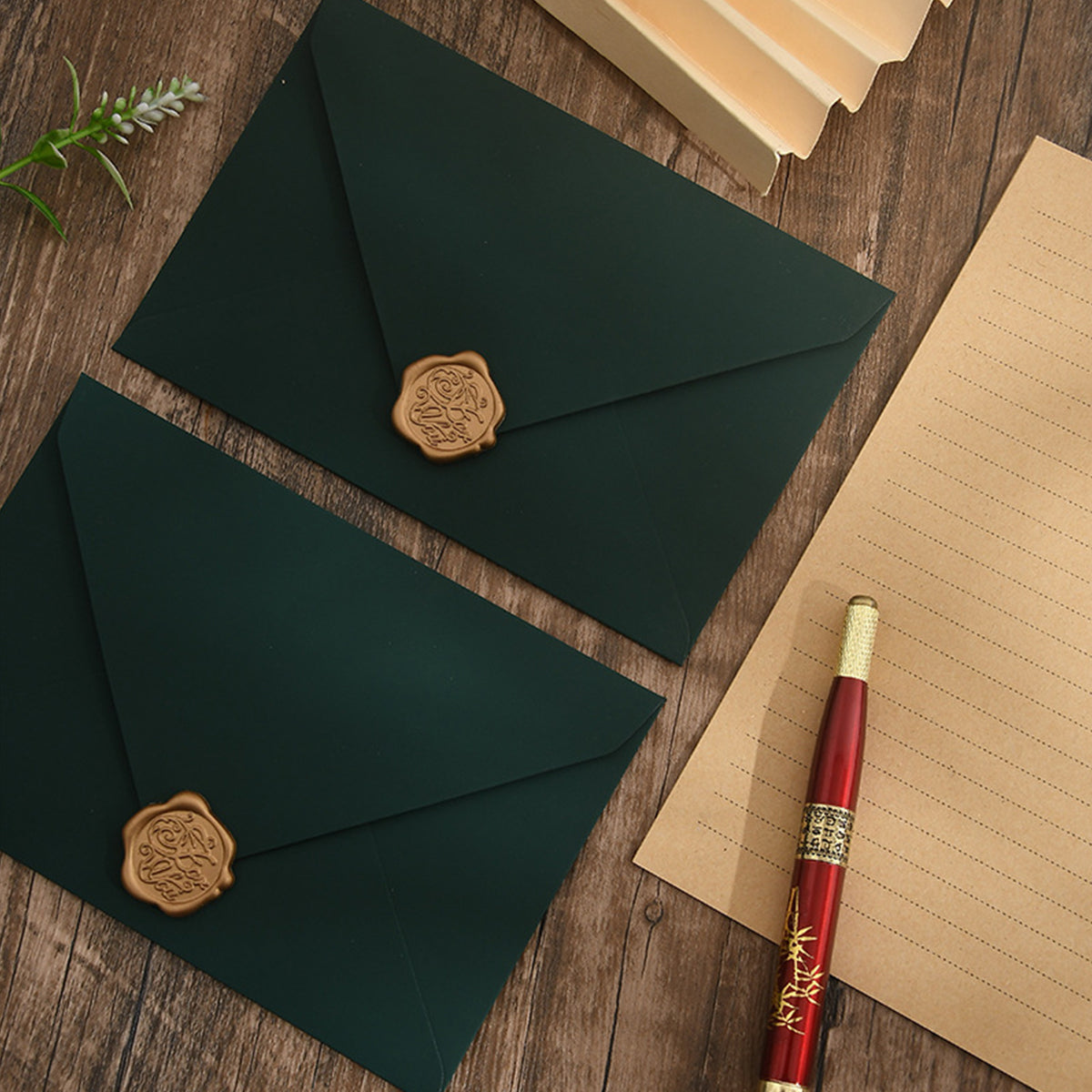 30 Pcs Dark Green Envelopes 200gsm for Invitations