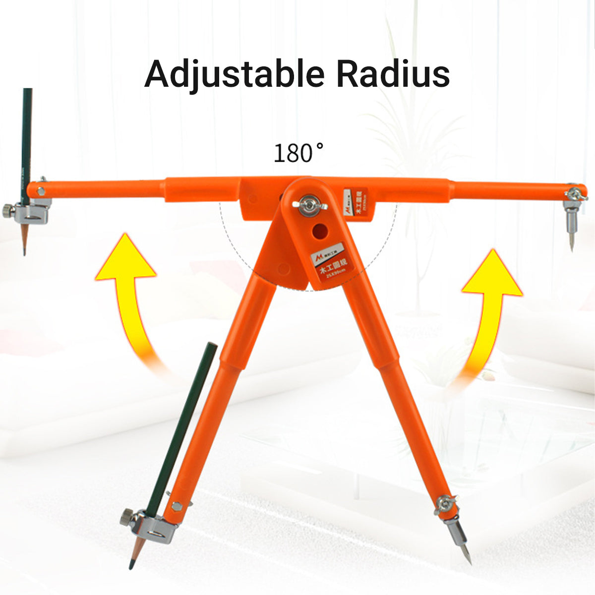 Carpenter Compass Drawing Tool Adjustable Radius for Drafting