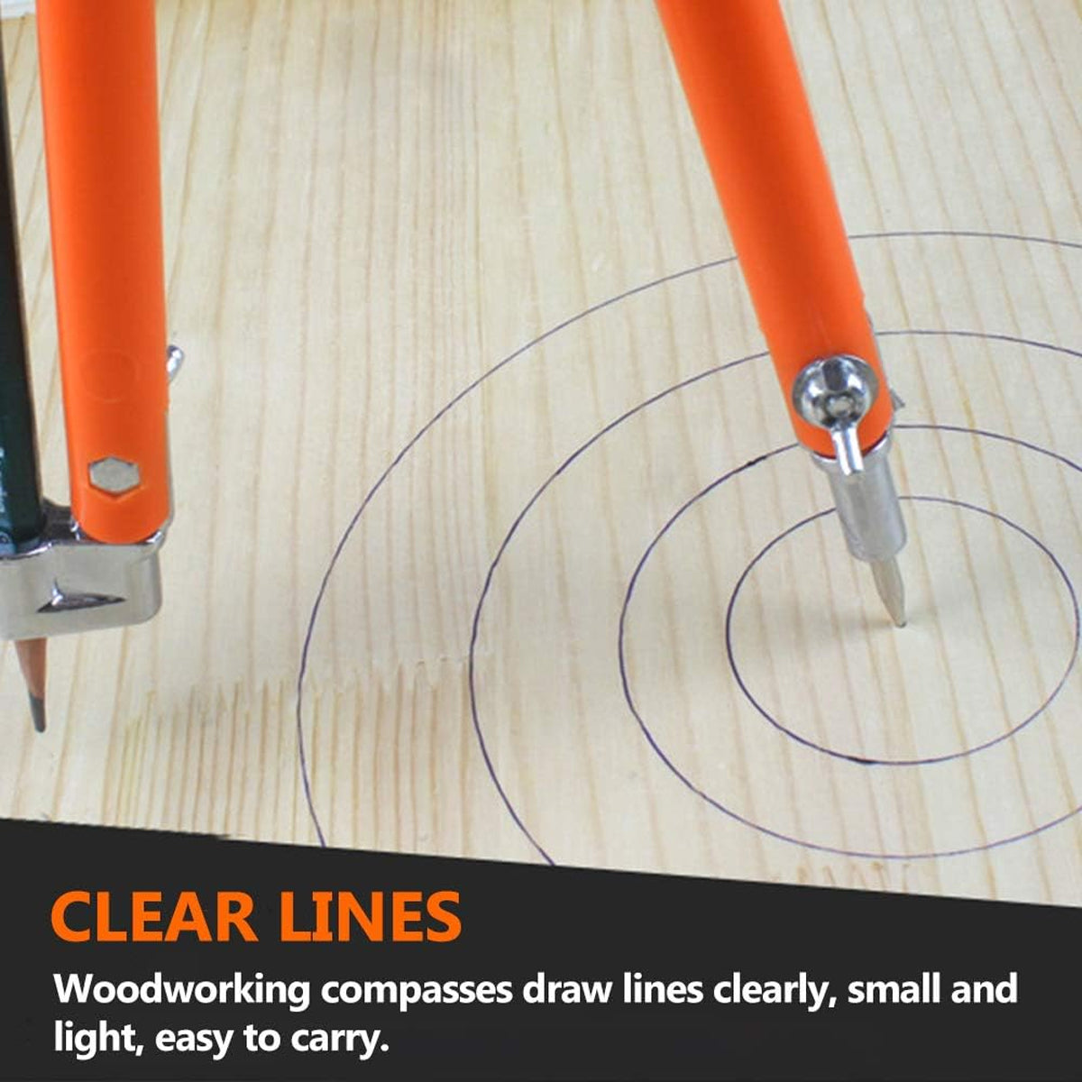 Carpenter Compass Drawing Tool Adjustable Radius for Drafting