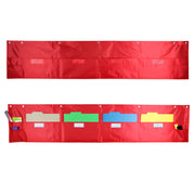 Wall-Mounted File Storage Hanging Bag Waterproof Multi Pocket Red