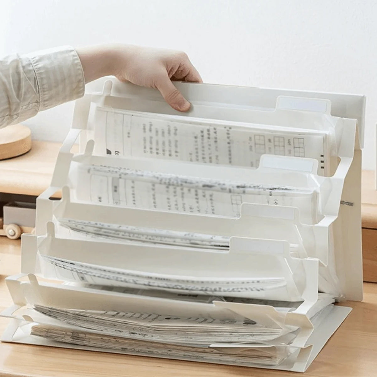 Wall-Mounted Accordion File Organiser