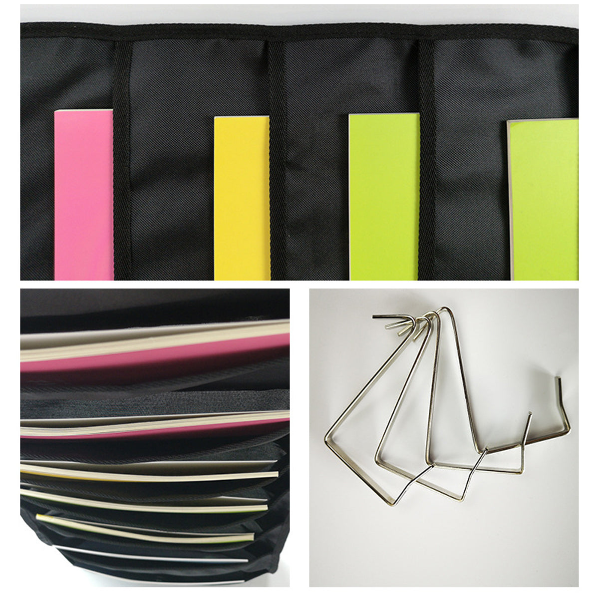 30 Pockets Wall Mounted File Organizer Oxford Cloth Black