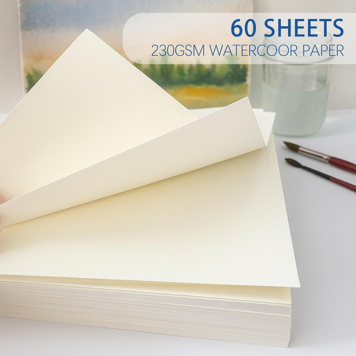 60 Sheets A3 Watercolour Paper 230gsm for Painting