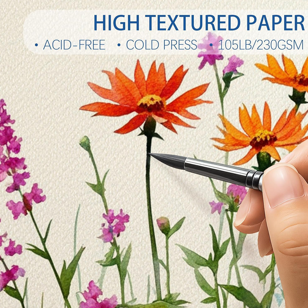 60 Sheets A3 Watercolour Paper 230gsm for Painting
