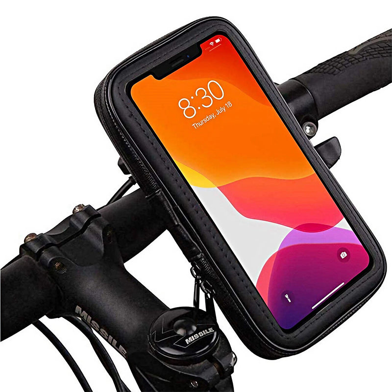 Bike Phone Holder Waterproof Case with Handlebar Mount