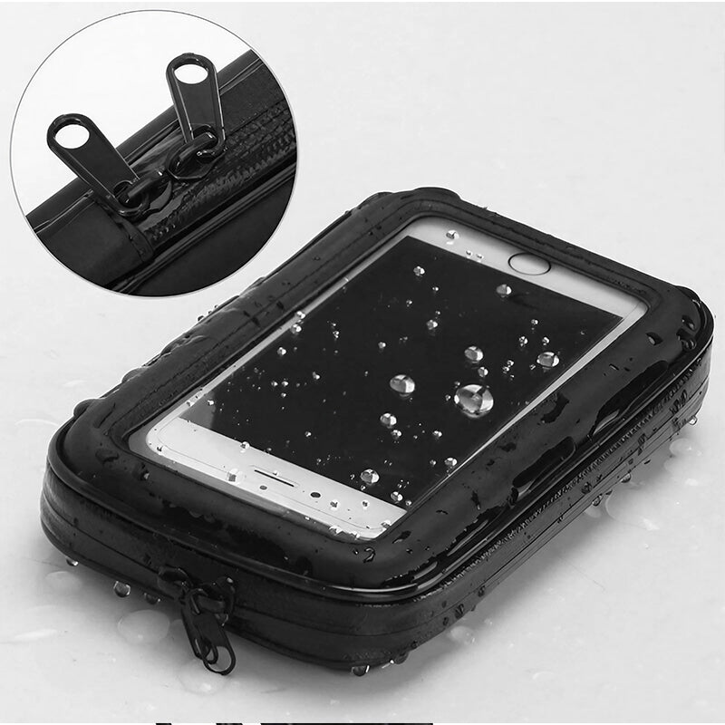 Bike Phone Holder Waterproof Case with Handlebar Mount
