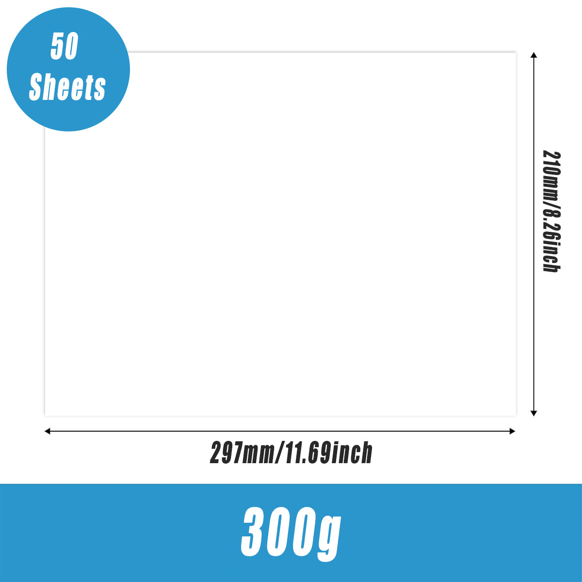 50 Pcs Cardstock White All-Wood Paper for Printing