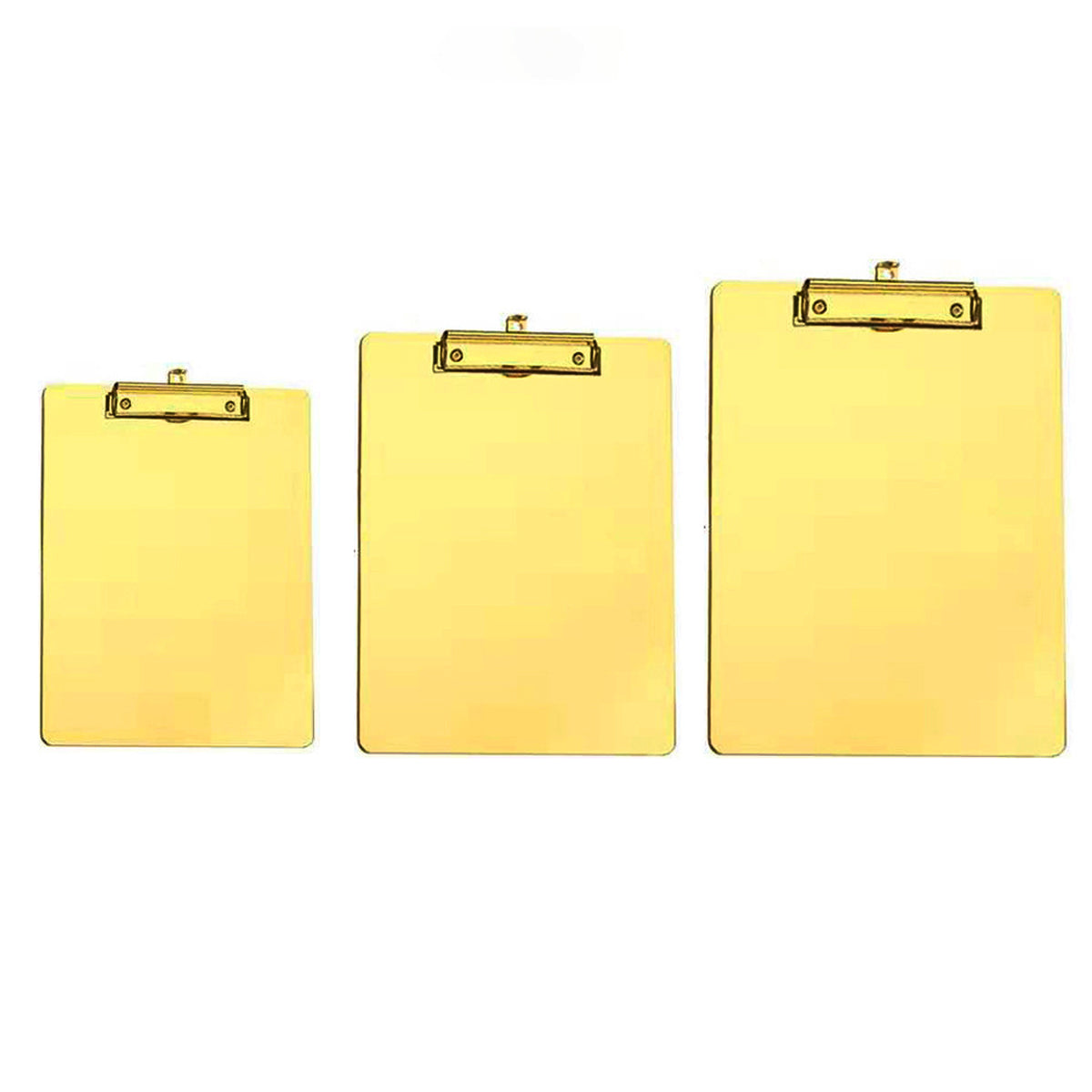 Metal Writing Board with Stainless Steel Clip Gold Finish