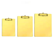 Metal Writing Board with Stainless Steel Clip Gold Finish