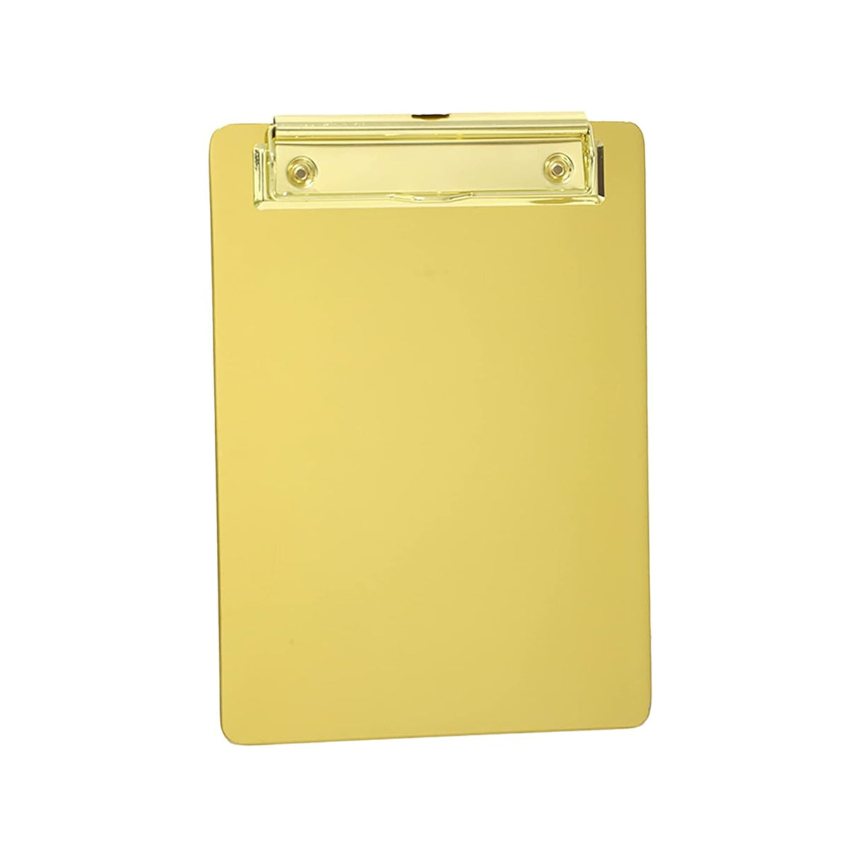 Metal Writing Board with Stainless Steel Clip Gold Finish