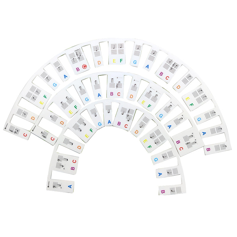 Piano Keyboard Note Labels Silicone Stickers 88 Keys