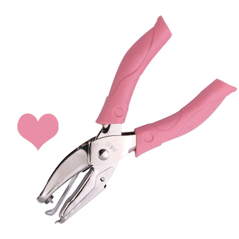 Metal Hole Punch Pliers with Soft Grip Circle Star Heart