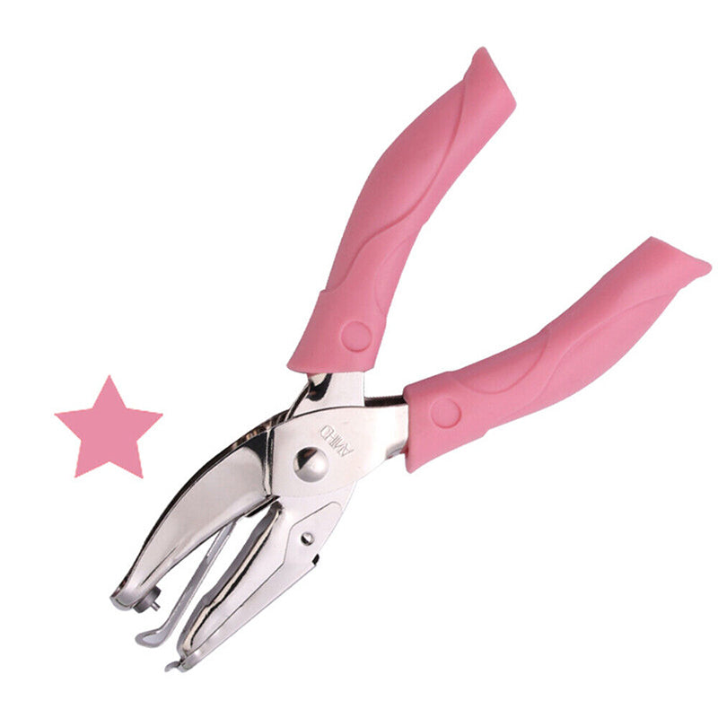 Metal Hole Punch Pliers with Soft Grip Circle Star Heart